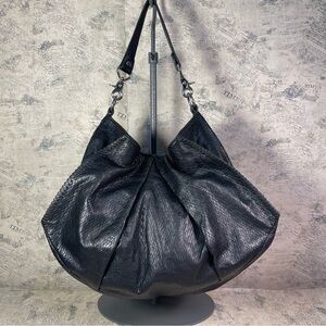 treesje black leather shoulder bag